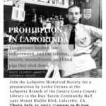 Prohibition In Lamorinda Speaker Series